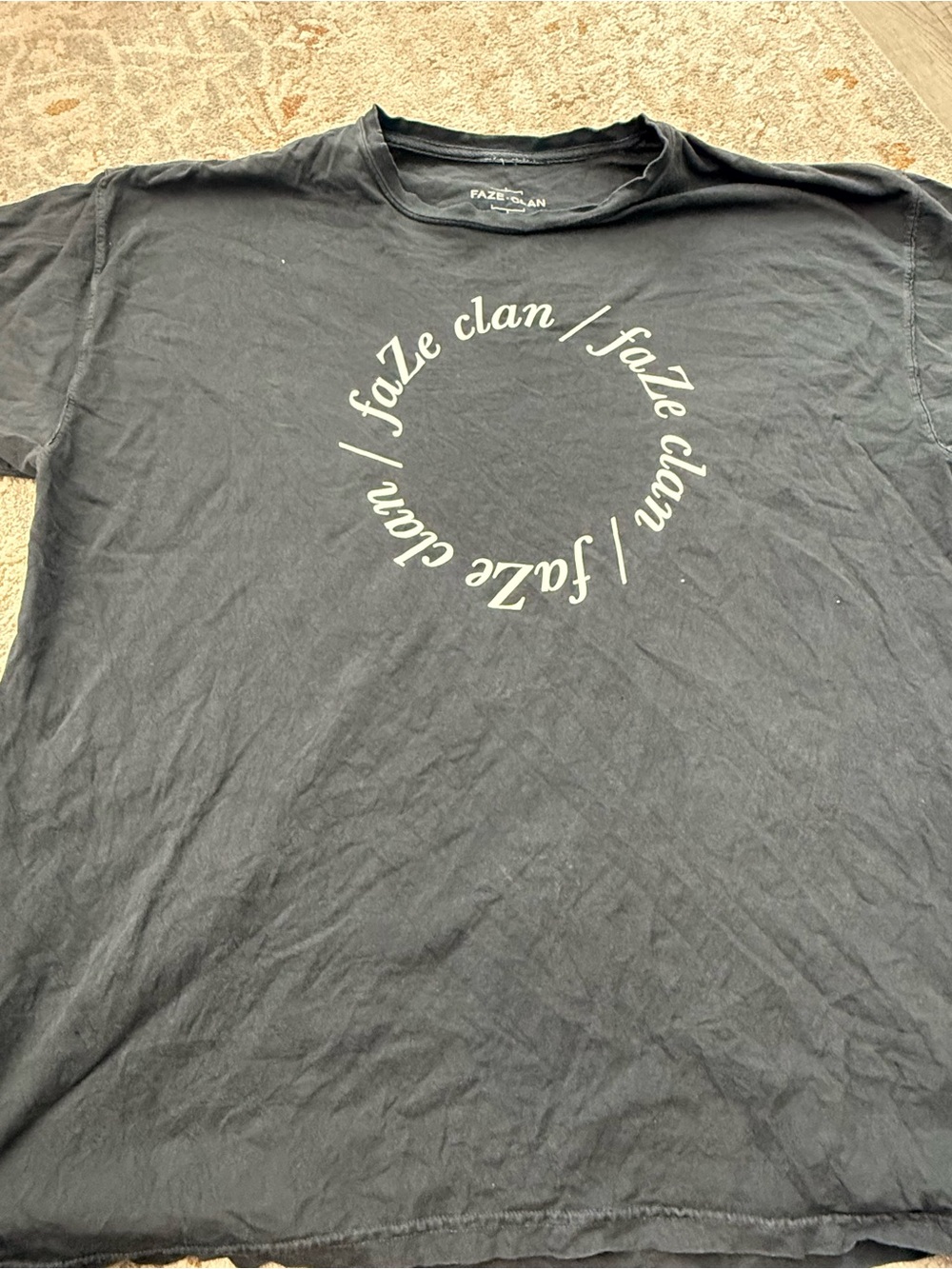 Men's Black Graphic Tee - Circular Logo